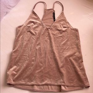 Abercrombie & Fitch pink velvet tank top